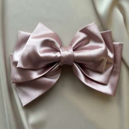 Krótka kokarda do włosów Blush Pink