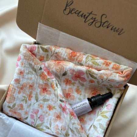 Zestaw do pielęgnacji włosów: Muślinowy turban Spring Love + Serum Multifunkcyjne 10ml